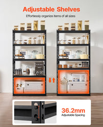 Storage Shelves 16 D X 32 W X 62.8 H 5-tier Garage Storage Shelving