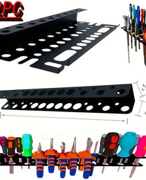 Two Piece Mix & Match Metal Wall Tool Rack (Distribution Mounting Screws) - Portable Hammer/Wrench/Pliers & Screwdriver Storage Rack, Wall Garage Tool Organizer - Workshop & Garage Storage Solution