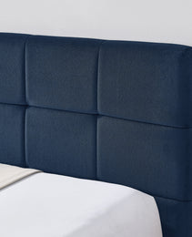 Full Size Upholstered Tufted  Bed Frame, Sofa Bed Frame With Comfortable Backrest And Armrests, Full Size Bed For Bedroom, Living Room,Velvet, Dark Blue 80.5x59x30.5