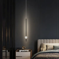 2025 Nordic Bedroom Bedside Chandelier Simple Modern Home Light Luxury Living Room TV Background Wall Decor Creative Crystal Led