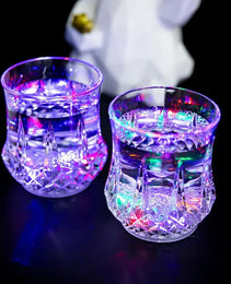 2 Packs Light Up Cups Liquid Activated Multicolor LED Glasses Light Up Drinking Shot Glasses,Glowing Wine Glasses Led Flashing Cups,Favors Adults Shot Cups For Party,Bar,Disco