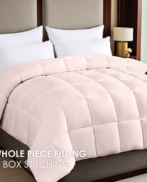 Pink Oversized Plump Thick Duvet Enhanced Warmth With Skin-friendly Comfort. Perfect For Cozy Bedrooms And Luxury Hotels. Fits Single Double Beds. Machine Washable. Ideal Christmas Gift.