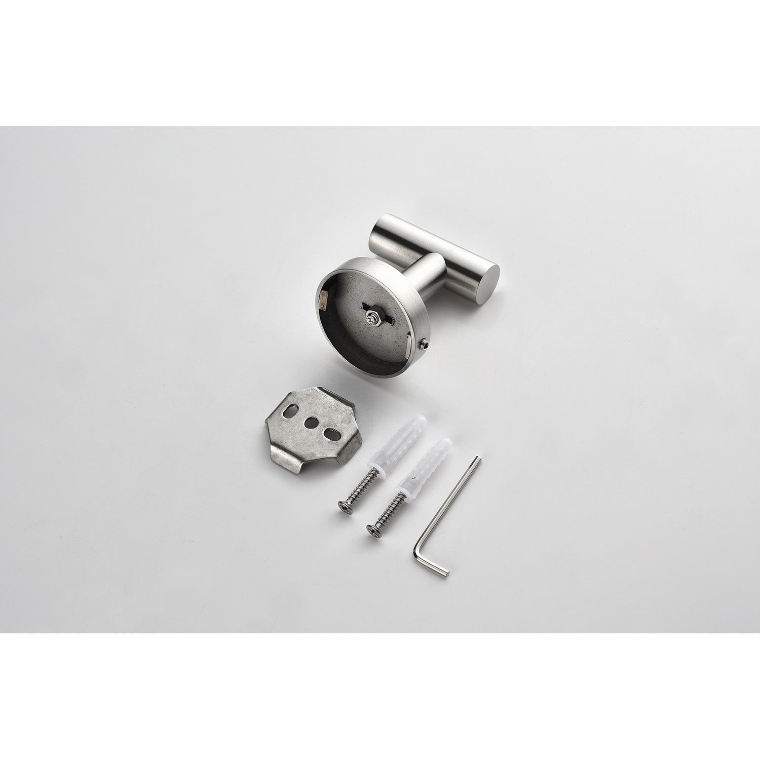 3-Pieces Bathroom Hardware Accessories Set - Towel Bar, Toilet Paper Holder, Robe Towel Hooks