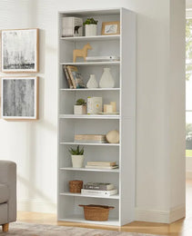 CD DVD Storage Cabinet, Bookcase, Adjustable Shelf 8-layer Storage, Display Bookshelf, Home, Office, Multi-functional Double-layer Bookcase, Can Be Disassembled Into Two 4-layer Storage Bookcases