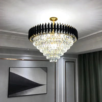 Luxury Crystal Ceiling Chandelier Lighting Modern Living Room Lights Lustre Indoor Bedroom Home Decor Led Hanging Pendant Lamp