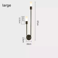 Retro Background Living Room Aisle Bedroom Lamp Bedside Nordic Creative LED Decorative Wall Lighting Modern Minimalist Wall Lamp