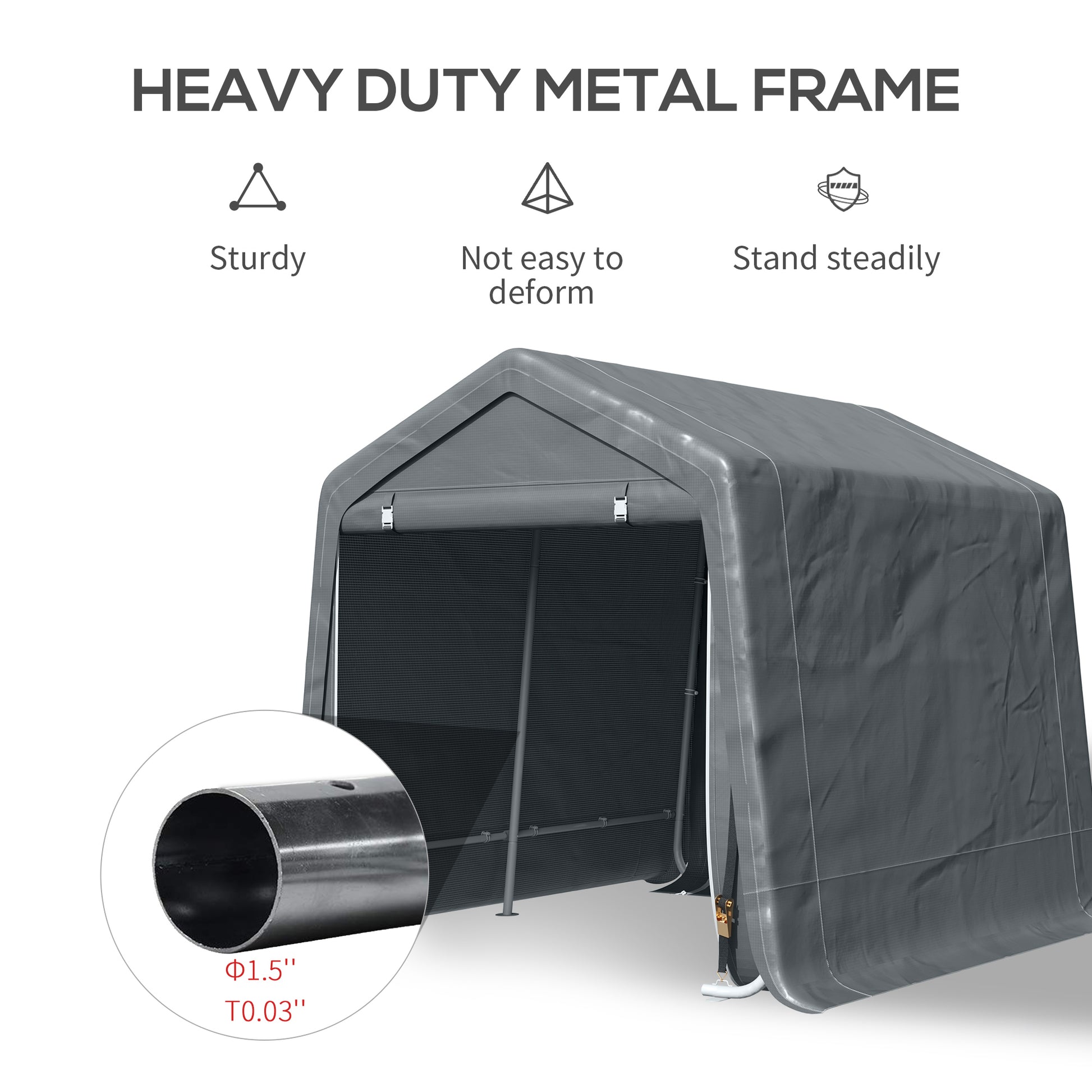 9.2' x 7.9' Garden Garage Storage Tent