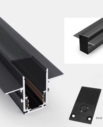Milight Track magnetic black flush mounted 1M-3.3ft - AM-MR-20F15B