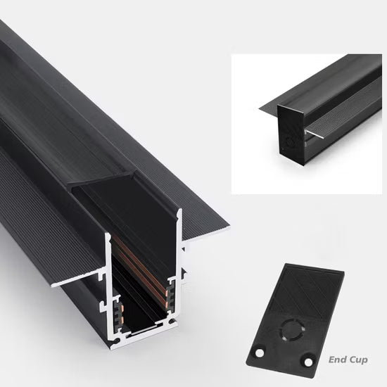 Milight Track magnetic black flush mounted 1M-3.3ft - AM-MR-20F15B