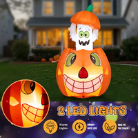 2.8-ft Animated Pumpkin Ghost Halloween Inflatable – CJ product view 3