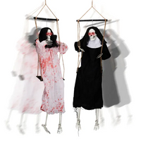2-Pack Hanging Ghosts with Lighted Eyes & Scream – CJ product view 2