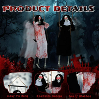 2-Pack Hanging Ghosts with Lighted Eyes & Scream – CJ product view 3
