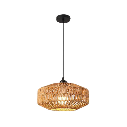 Elodie 1-Light Woven Rattan Indoor Pendant Ceiling Light
