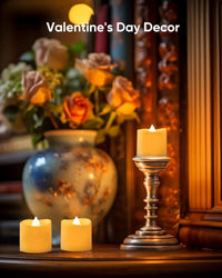 24Pcs/Set Flameless LED Candle Creative wishing Led Tea Light Warm White Flameless Candle Halloween Christmas Decor Candle Light