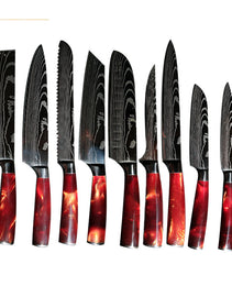 8-inch Chef Knife with Blue Resin Handle