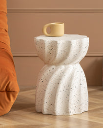 Cream Breeze Cafe Small Round Table Side Table