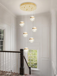 Crystal Pendant Light for Kitchen Island,Small Chandelier Lights Fixture, Hanging Lighting Ceiling Light Fixture Modern Adjustable Pendant Lighting for Dining Room Bedroom