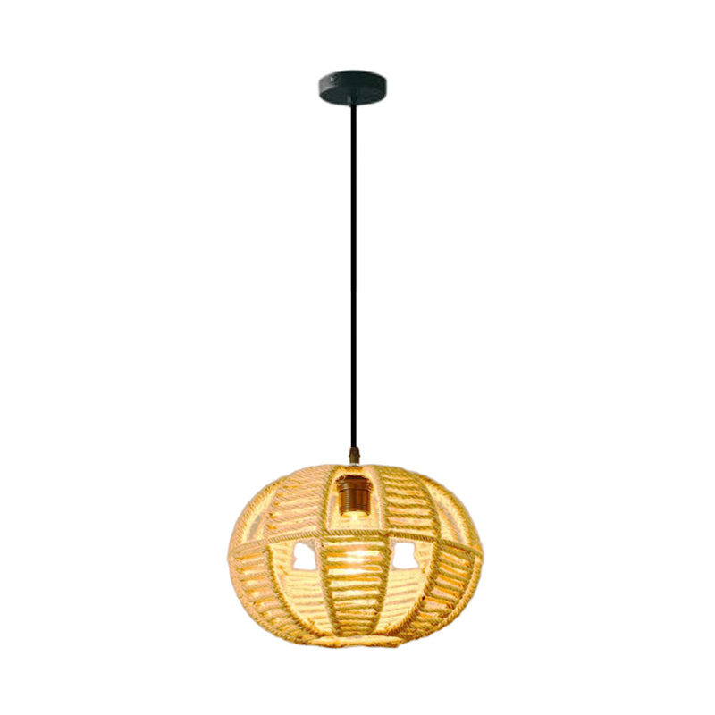 Sabine 1-Light Woven Rattan Indoor Pendant Ceiling Light