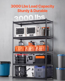 Storage Shelves 5 Tier Adjustable Heavy Duty Garage Shelving Units 3000 Lbs