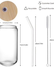 Glass Cup With Straw