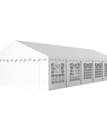 20’ x 40’ Party Tent, Outdoor Canopy Tent with Removable Sidewalls, 12 Windows for Parties, Wedding, Events, BBQ, White
