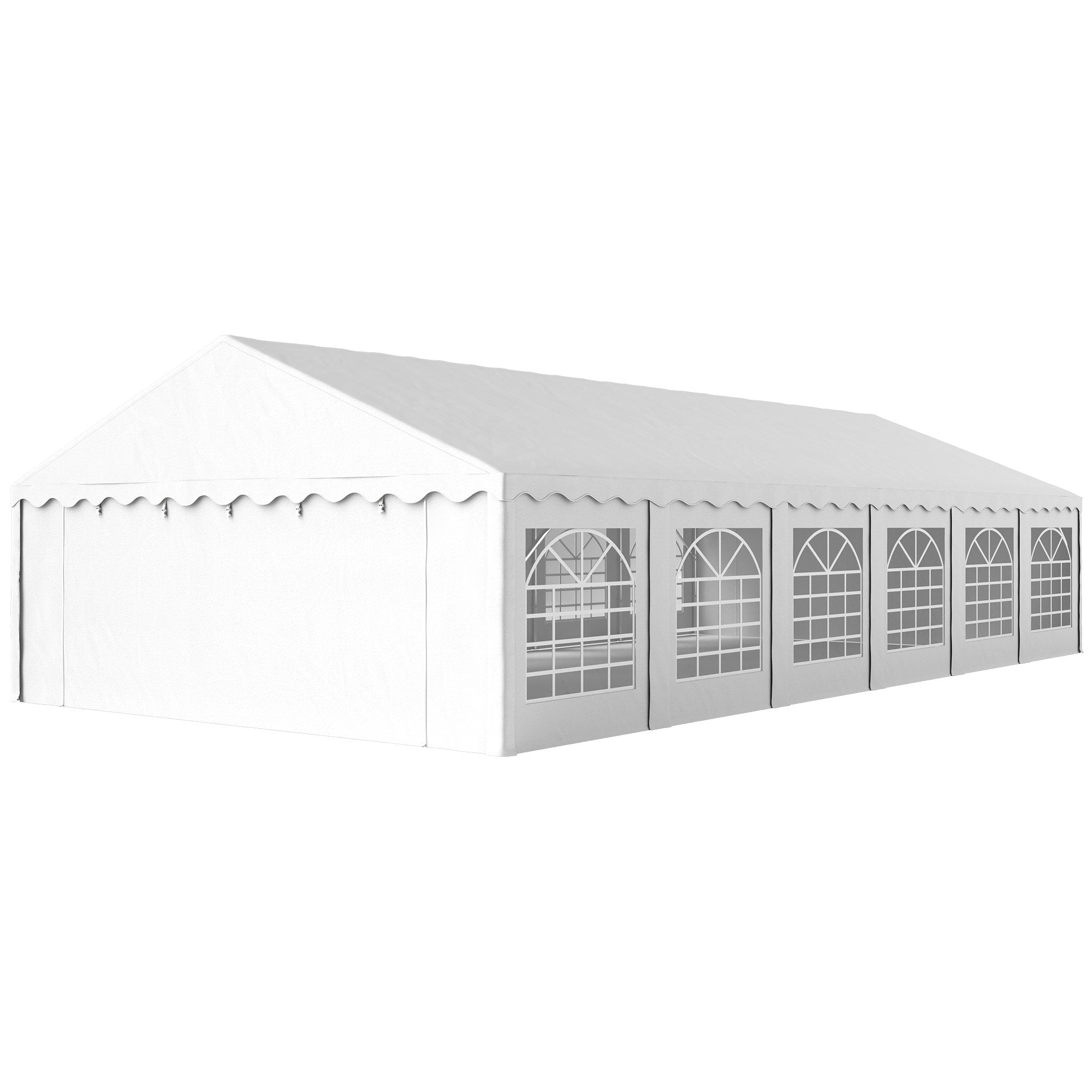 20’ x 40’ Party Tent, Outdoor Canopy Tent with Removable Sidewalls, 12 Windows for Parties, Wedding, Events, BBQ, White