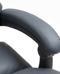 Microfibre Massage Office Chair, Heated Reclining Chair With Footrest