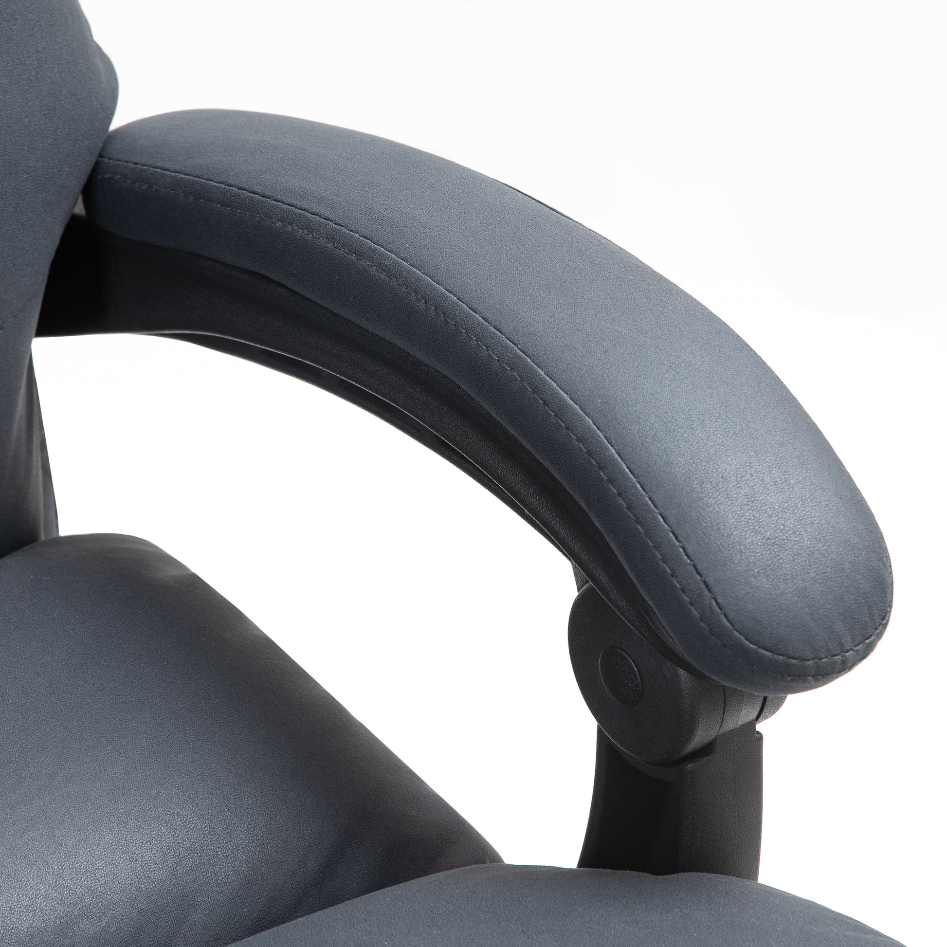 Microfibre Massage Office Chair, Heated Reclining Chair With Footrest