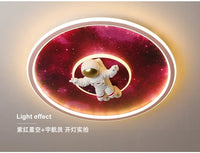 Modern Led Chandelier Light For Children's room Bedroom study Kids Baby Blue Cartoon Astronaut Ceiling Lamp Decor Light Fixtures