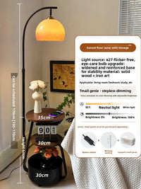 Floor lamp, antique bedroom bedside table, integrated grapefruit lamp, ambient coffee table next to the sofa in the living room