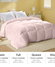 Pink Extra Large Plump Thick Duvet - Bohemian-style Checkered Quilting With Enhanced Warmth And Skin-friendly Comfort. Machine Washable, Hotel-grade Luxury For Bedrooms. Premium Comforter