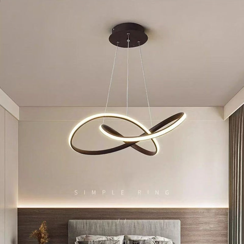 Oriana 60W Black Tri-Color Modern Iron LED Indoor Chandelier