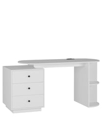 Modern Home Office Table,Expandable Desk With Storage Drawers & Open Shelf,Computer Desk With Hutch & Bookshelf,Wood Executive Desk Teens Student Desk Writing Laptop Home Office Desk