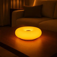 Rechargeable Donut Lamp with 3-Color Touch Control | Wall & Desk Light