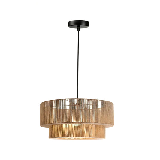 Willow 1-Light Woven Rattan Indoor Pendant Ceiling Light