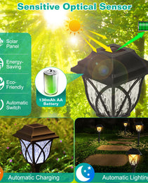 6Pack Solar Powered Stake Light Outdoor Decorative Landscape Lamp IP45 Waterproof Auto On Off Outdoor Light For Pathway Garden Yard Patio
