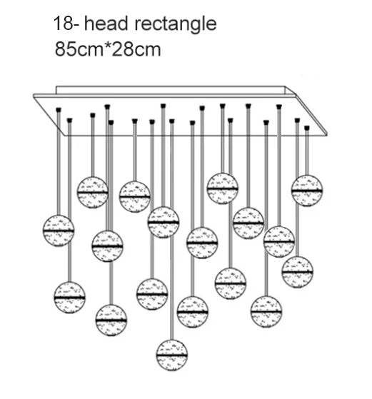 Spiral Staircase Living Room Chandeliers Crystal Ball Led Ceiling Light Lustre Chandelier Modern 2026 Decoration Bedroom Dining