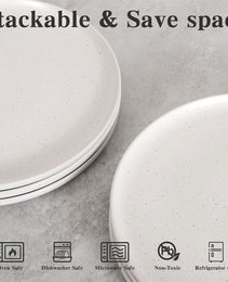 Steak Plate Creative Western Food Plate Vegetable Plate Set Of 6 For Cereal, Salad, Pasta, Soup, Dessert, Serving Dishwasher, Microwave And Oven