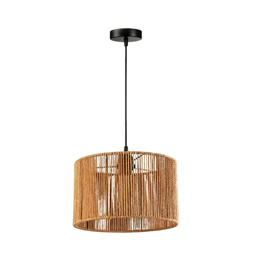 Yvette 1-Light Woven Rattan Indoor Pendant Ceiling Light