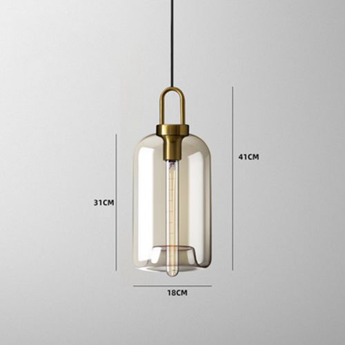 Leonora 1-Light E27 Glass Indoor Pendant Ceiling Light