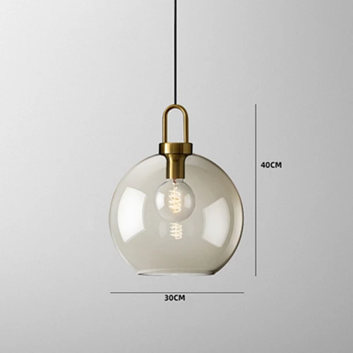 Emmeline 1-Light E27 Glass Indoor Pendant Ceiling Light