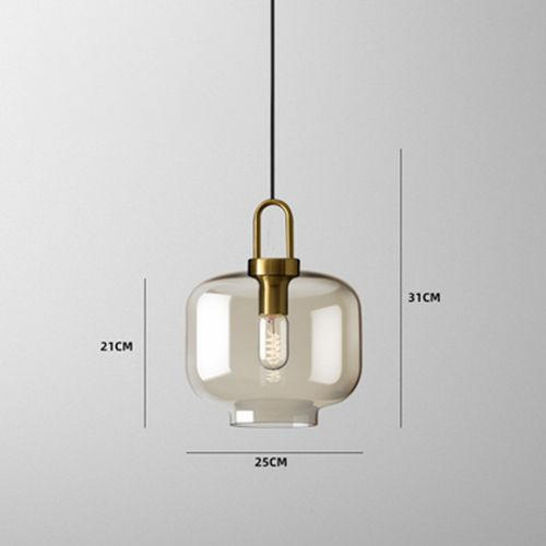 Francesca 1-Light E27 Glass Indoor Pendant Ceiling Light