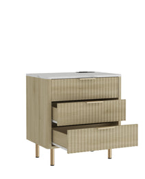 Nightstand With Charging Station, Smart Nightstand With Night Light, Modern Night Stand With Storage Cabinet For Bedroom, Wood
