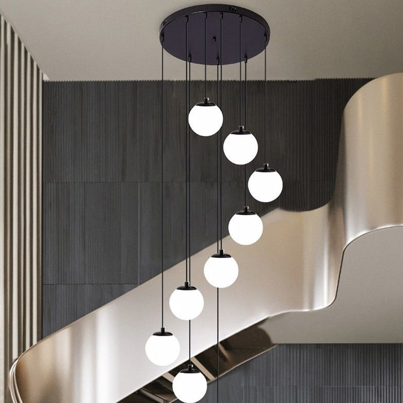 Alessia 1-36-Light Long Drop Dimmable LED Iron Staircase Chandelier