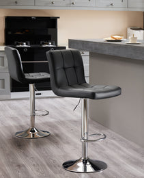 Square Cushion Bar Stool With Backrest