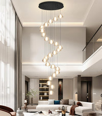 177'' Long Large Crystal Chandeliers 25-Lights LED Chandeliers for High Ceiling Handing Light Fixture for Hallway Foyer Staircase