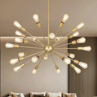 18 Light Gold Sputnik Farmhouse Chandeliers for Dining Room Light Fixture
