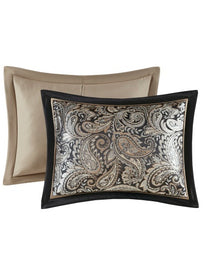 12 Piece Comforter Set With Cotton Bed Sheets Black Full