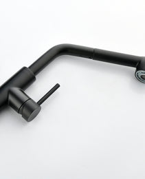Stainless Steel Matte Black Single Handle Pull Out Spray, Kitchen Faucet