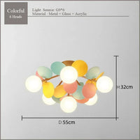 Scandinavian Style Chandelier For The Children's Room Nursery Bedroom Modern Led Chandeliers Living Room With Petals Lighting